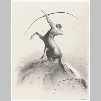 Centaur richt op de hemel Odilon Redon 1895
