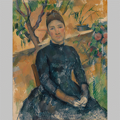 Cezanne Portrat der Mme Cezanne im Gewachshaus