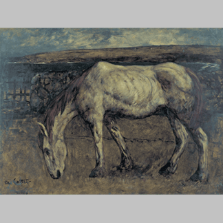 Charles Cottet Old Horse in the Wasteland