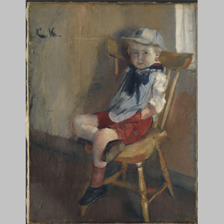 Christian Krohg A little Boy on a Chair, 1888