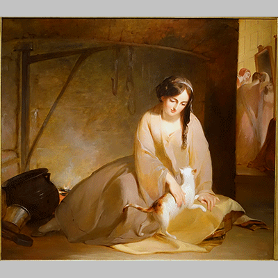 Thomas Sully - Cinderella at the Kitchen Fire by 1843