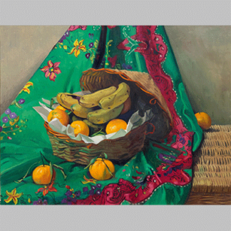 Félix Vallotton - Corbeille de mandarines et bananes (1923)