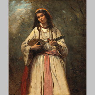 Corot Gypsy Girl With Mandolin