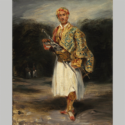 Count Demetrius de Palatiano in Suliot Costume not dated. Imitator of Eugene Delacroix