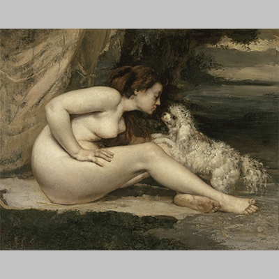 Courbet Nude Woman with a Figures