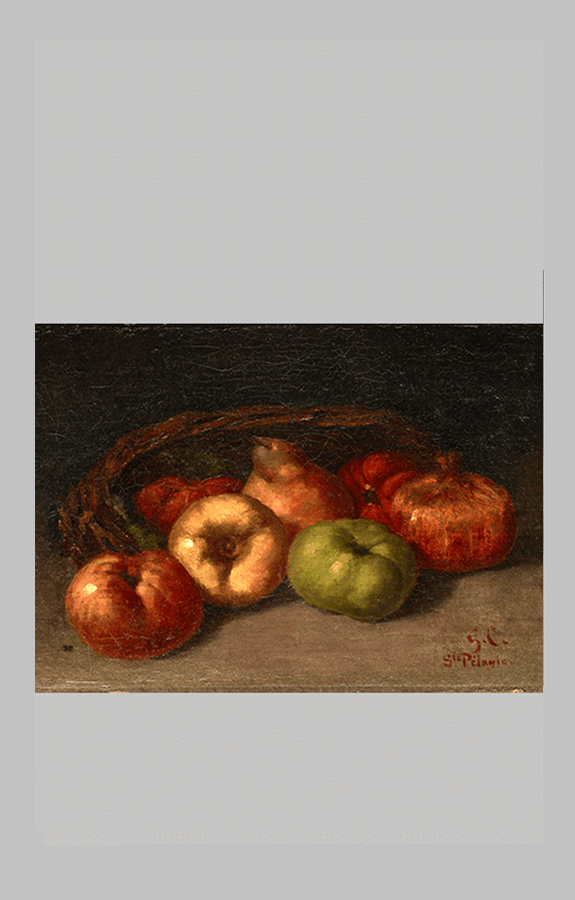 Courbet Still Life with Apples Pear and Pomegranates ar wt 2