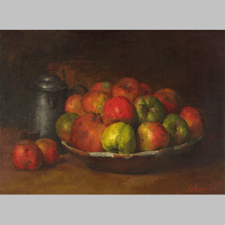 Gustave Courbet - Still Life with Apples and a Pomegranate (1871)