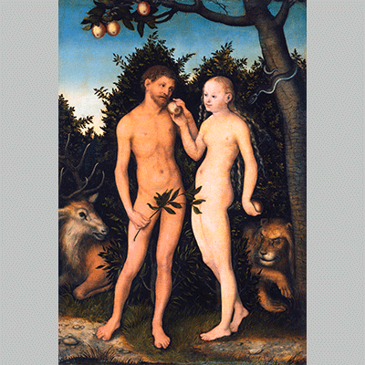 Cranach the Elder Adam und Eva im Paradies Sündenfall 2