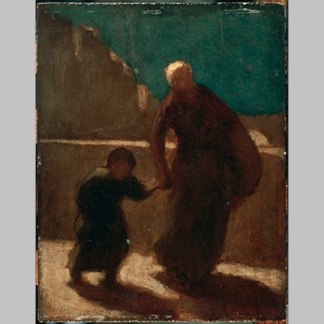 Daumier - On a Bridge at Night