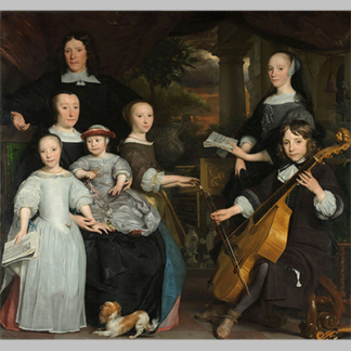 Abraham van den Tempel - David Leeuw with his Family (1671)
