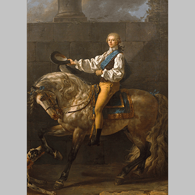 David Equestrian portrait of Stanislaw Kostka Potocki