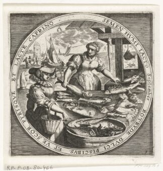 De maand september visverkoopster ca. 1600 anoniem naar Crispijn van de Passe I naar Maerten de Vos