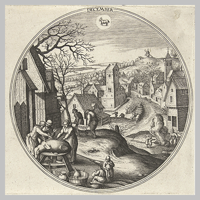 December Adriaen Collaert after Hans Bol 1578 1582
