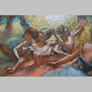 Degas Four Ballet Dancers on Stage