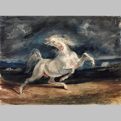 Delacroix Horse Frightened by a Storm