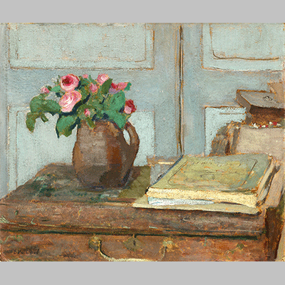 Edouard Vuillard the artist s paint box and moss roses