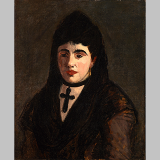 Edouard Manet Spanish Woman Wearing a Black Cross