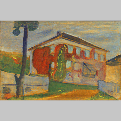 Edvard Munch House with Red Virginia Creeper p