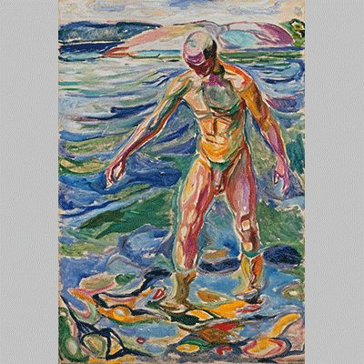 Edvard Munch Bathing Man 1918