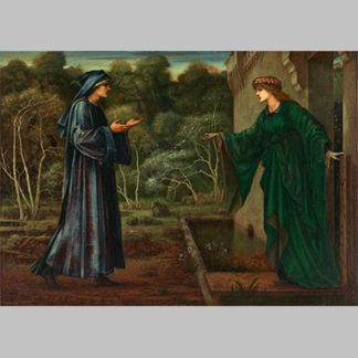 Edward Burne Jones The Pilgrim at the Gate of Idleness