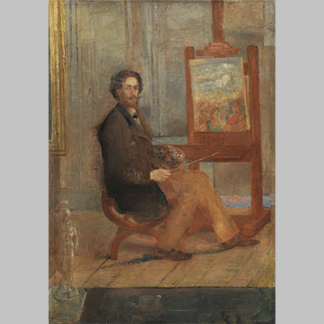 James Ensor - Ensor voor zijn schildersezel 1890