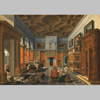 Esaias van de Velde I Gezelschap in een interieur