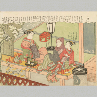 Famous kabuki actor a courtesan and her apprentice