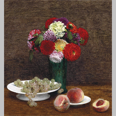 Fantin Latour Dahlias raisins et peches 1868