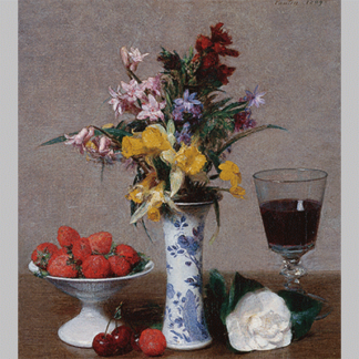 Fantin Latour Natureza Morta Noivado 1869