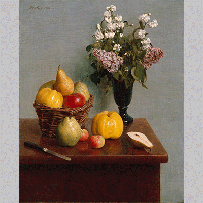 Fantin Latour Still Life with Flowers and Fruit