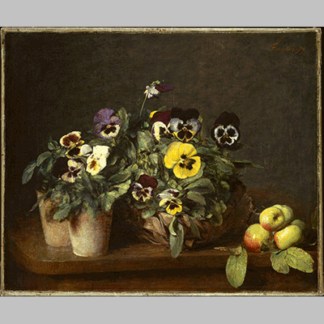 Fantin Latour, Still Life with Pansies