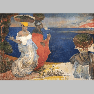 Femmes au bord de la mer dit La Martinique (1887) Charles Laval