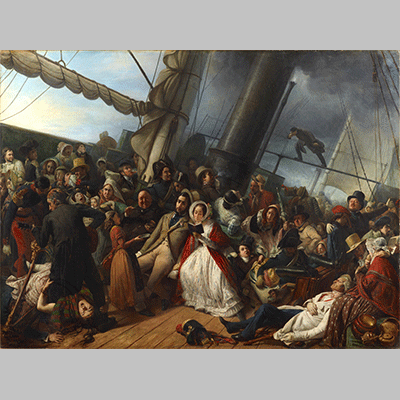 Francois Auguste Biard Mal de mer sur une corvette anglaise 1857
