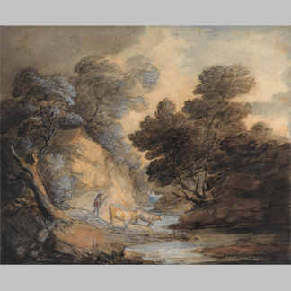 Gainsborough Cattle Watering by a Stream