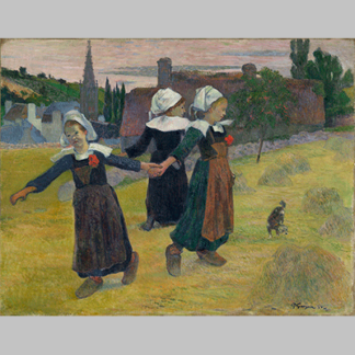 Gauguin Breton Girls Dancing Pont Aven