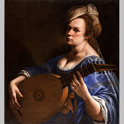 Gentileschi Self Portrait as a Lute Player