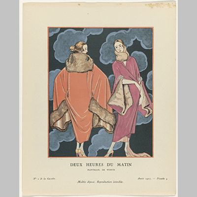 George Barbier Gazette du Bon Ton. Art Modes Frivolites 1923 No. 2 Deux heures du matin