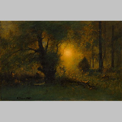 George Inness Sunrise in the Woods copy