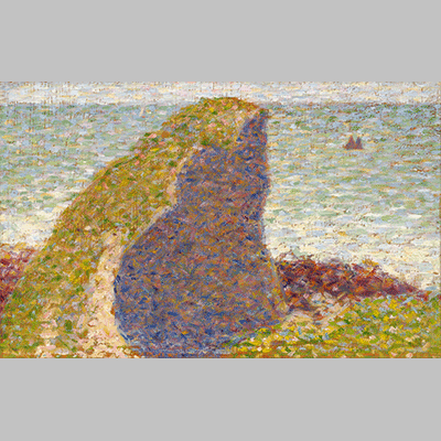 Georges Seurat Study for Le Bec du Hoc, Grandcamp