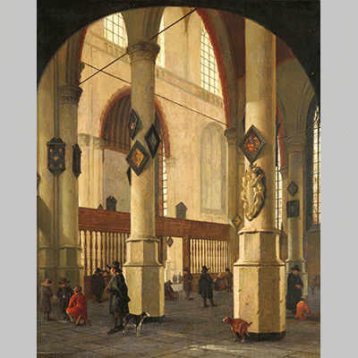 Gezicht in de Oude Kerk te Delft
