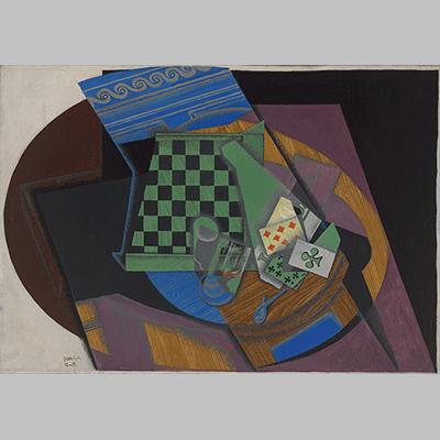 Juan Gris - Checkerboard and playing cards