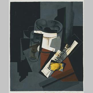 Gris Still Life with Newspaper