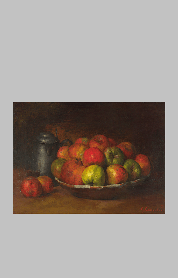 Gustave Courbet Still Life with Apples and a Pomegranate ar wt