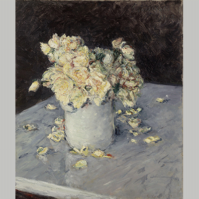 Gustave Caillebotte Yellow Roses in a Vase 1