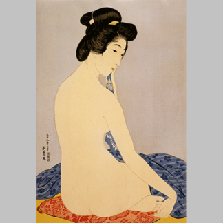 Hashiguchi Goyō, Woman after bath, 1920
