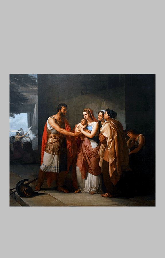 Hayez Hector greets Andromaca and Astyanax