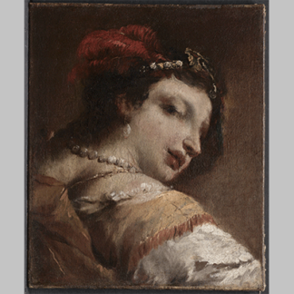 Antonio Guardi - Head of a Woman (c1739)