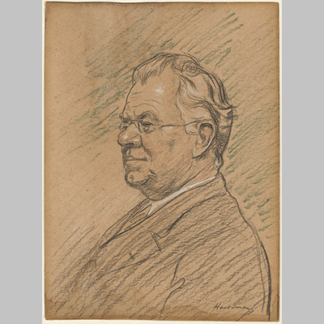 Hendrik Johannes Haverman - Portrait of Pieter van Geer professor of mathematics at Leiden University copy