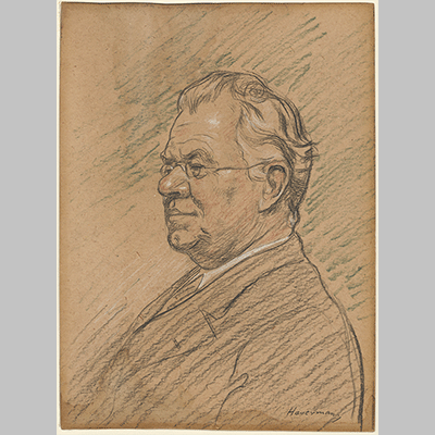 Hendrik Johannes Haverman - Portrait of Pieter van Geer professor of mathematics at Leiden University copy