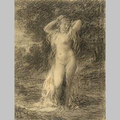 Henri Fantin Latour Standing Nude Woman in a Forest